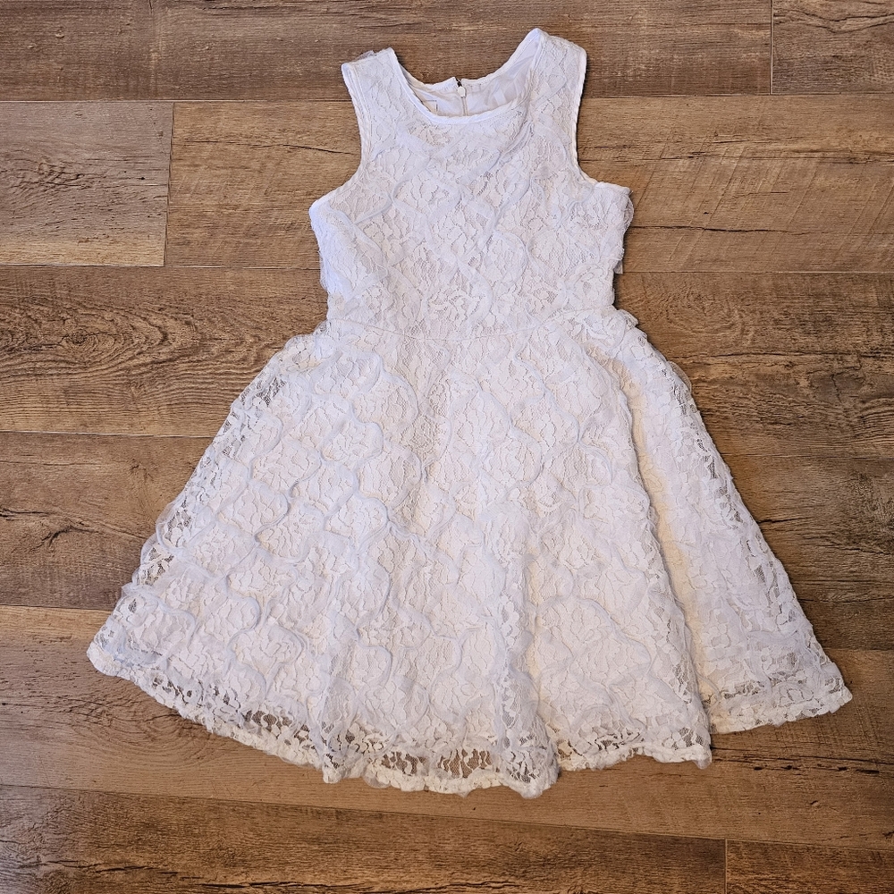 Girls Badgley Mischka lace dress size 8
